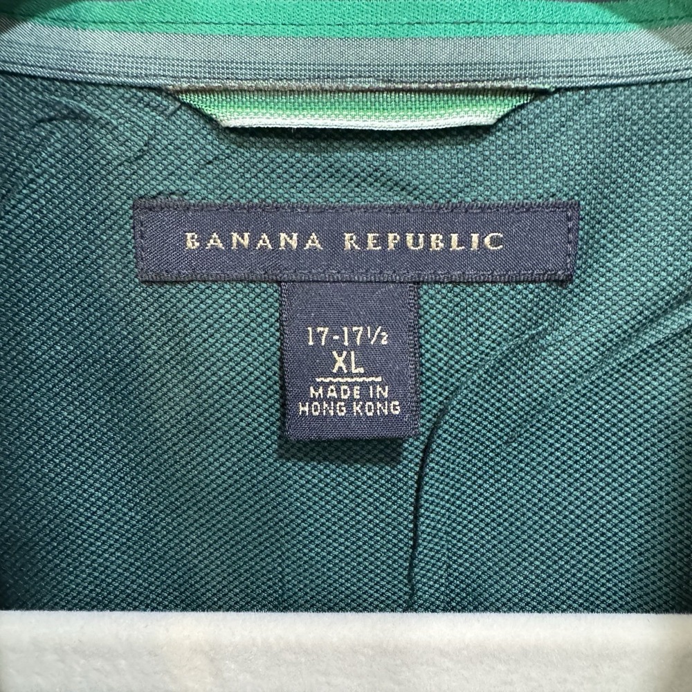 Banana Republic  Mens 17-17 1/2 X- Large Cotton Button Long Shirt Vintage Lookin - Picture 3 of 16